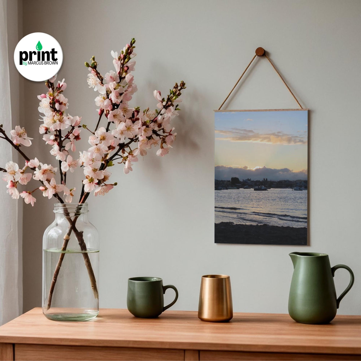 Exe Estuary Sunset Poster - Vibrant Coastal Wall Decor