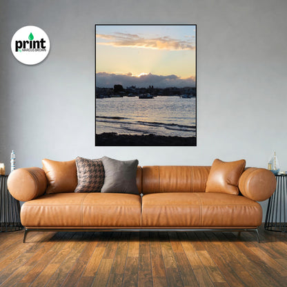 Exe Estuary Sunset Poster - Vibrant Coastal Wall Decor