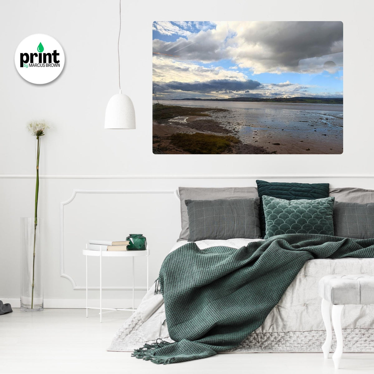 Exe Estuary Wall Art: Cloudscape Scene - Framed or Unframed