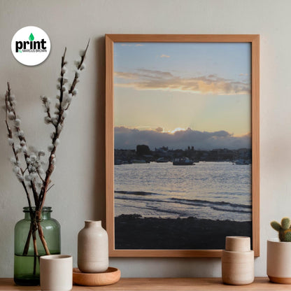 Exe Estuary Sunset Poster - Vibrant Coastal Wall Decor