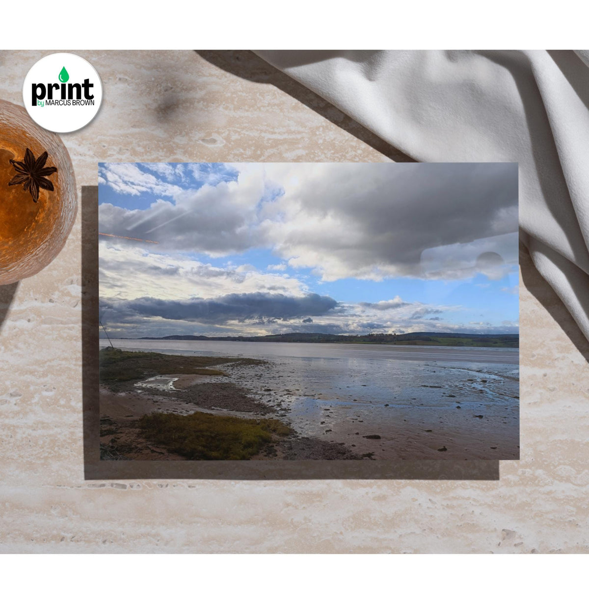 Exe Estuary Wall Art: Cloudscape Scene - Framed or Unframed