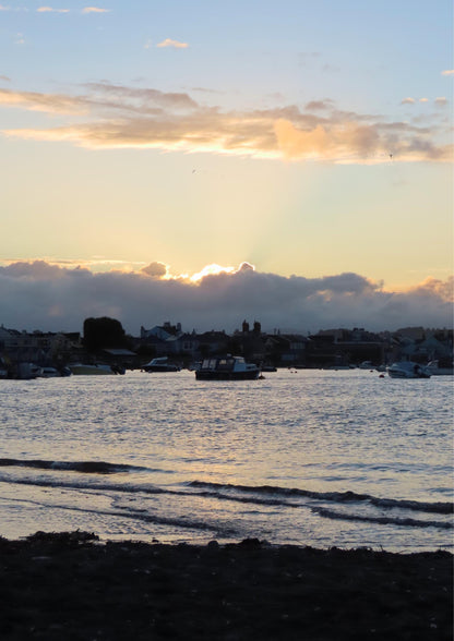 Exe Estuary Sunset Poster - Vibrant Coastal Wall Decor