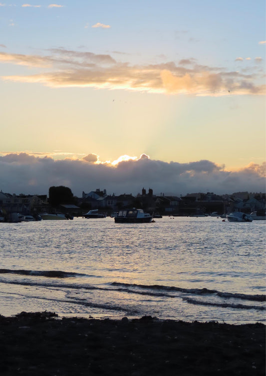 Exe Estuary Sunset Poster - Vibrant Coastal Wall Decor