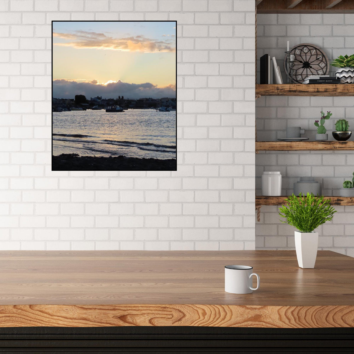 Exe Estuary Sunset Poster - Vibrant Coastal Wall Decor