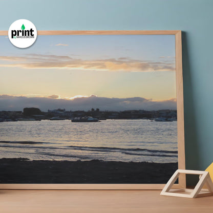 Exe Estuary Sunset Poster - Vibrant Coastal Wall Decor