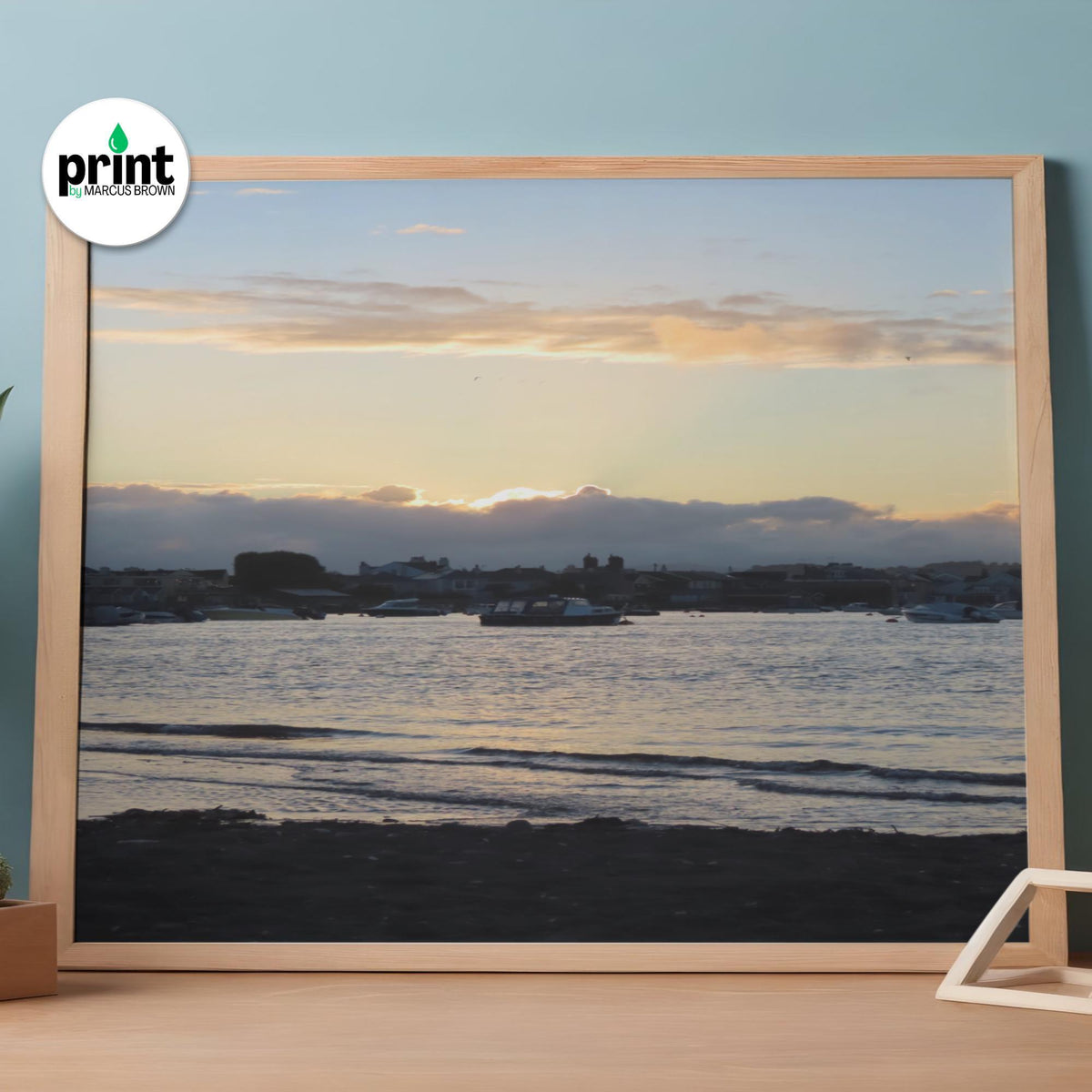 Exe Estuary Sunset Poster - Vibrant Coastal Wall Decor