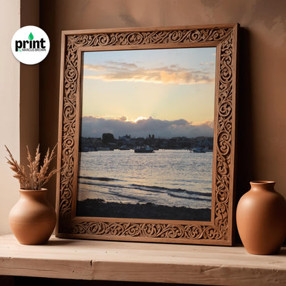 Exe Estuary Sunset Poster - Vibrant Coastal Wall Decor