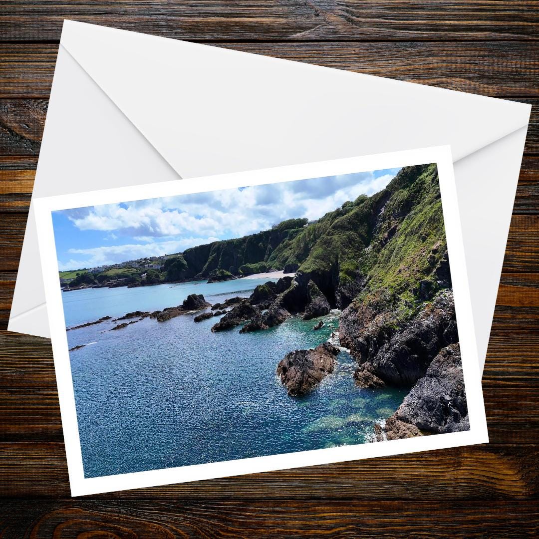 Cornwall Coastline A6 Greetings Card — Drone Photography — Devon and Cornwall Drone Collection