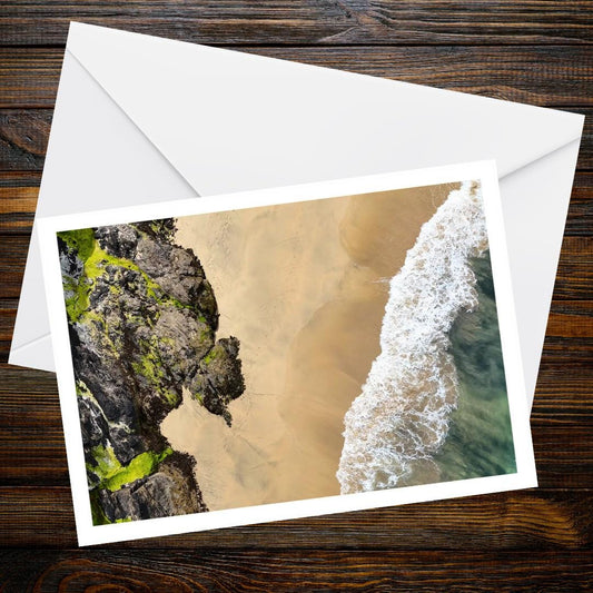 Porthminster Beach, St Ives A6 Greetings Card - Drone Photography (Devon and Cornwall Drone Collection)