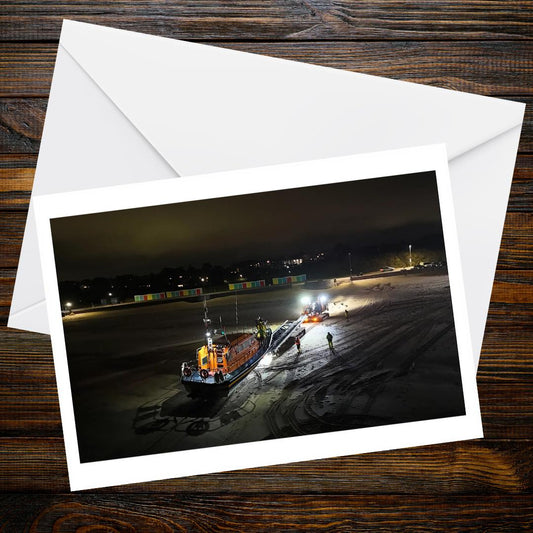 Exmouth Lifeboat A6 Greetings Card — Drone Photography — Devon and Cornwall Drone Collection