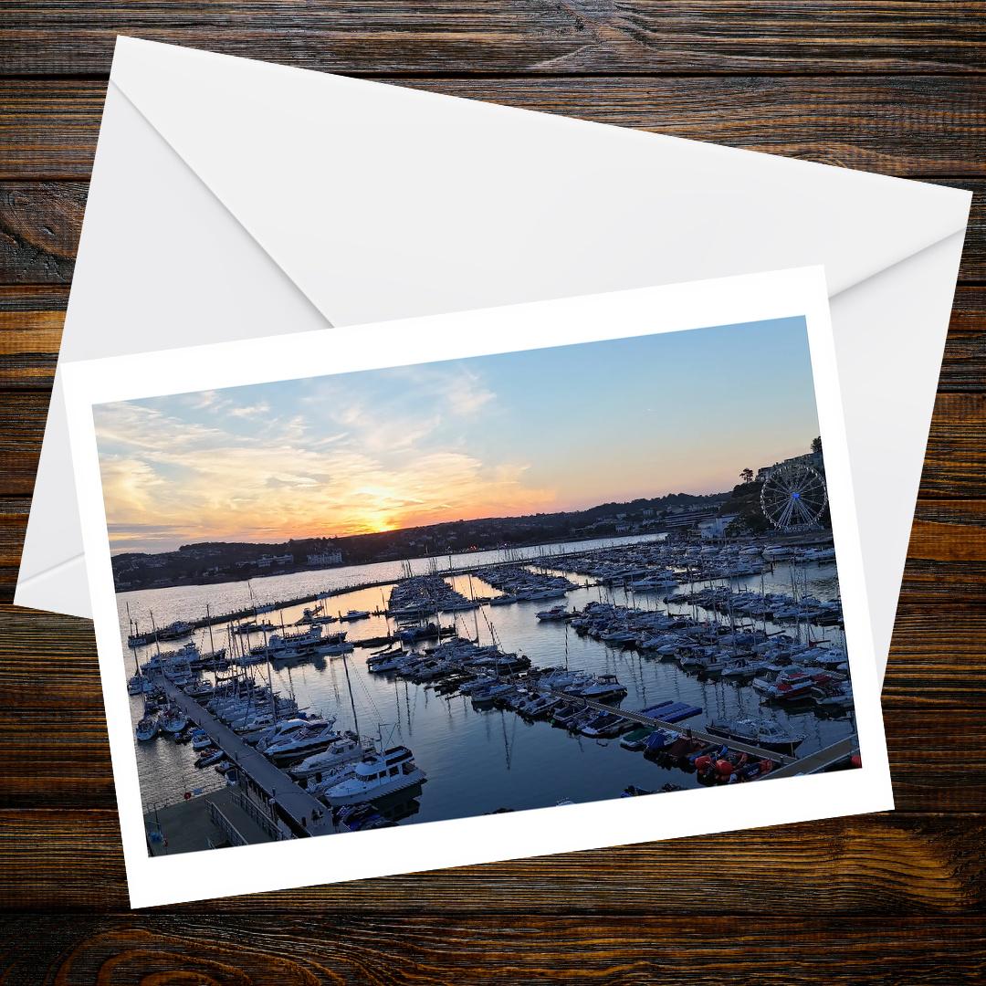 Torquay Harbour A6 Greetings Card - Drone Photography | Devon and Cornwall Drone Collection