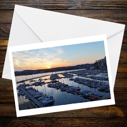 Torquay Harbour A6 Greetings Card - Drone Photography | Devon and Cornwall Drone Collection