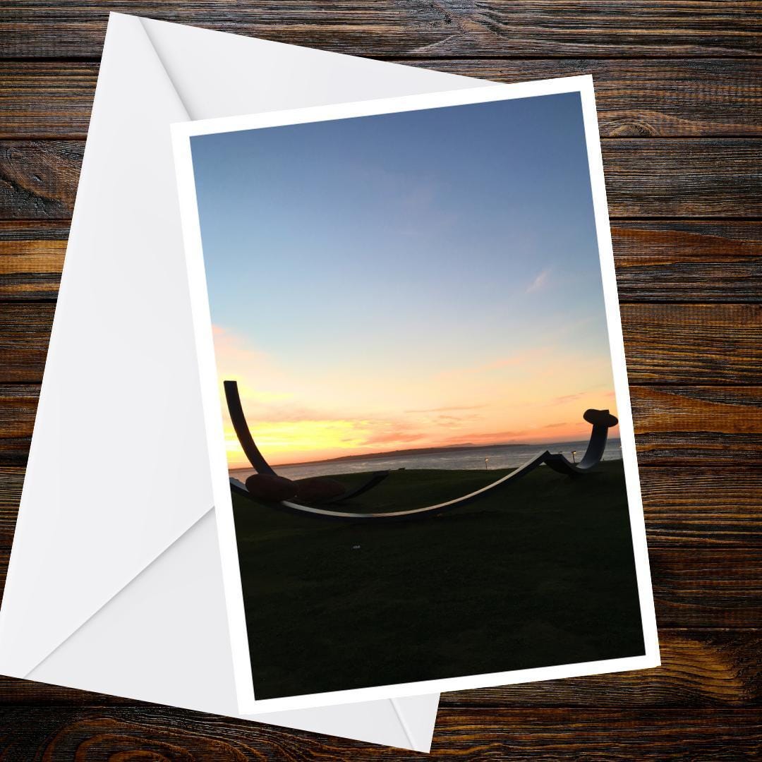 John O'Groats Sunset Greetings Card | Scotland Coast Card | Blank Scottish Card