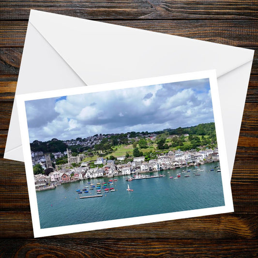 Fowey, Cornwall A6 Greetings Card | Drone Photography | Devon and Cornwall Drone Collection