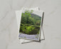Forest Lake Greeting Card, Green Trees Woodland, Calm Water Reflection, Nature Card