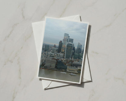 City of London Skyline Card, Walkie Talkie Building, River Thames, Greeting Card