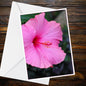 Pink Hibiscus A6 Greetings Card - Inspired by Eden Collection | Tropical Flower Photo