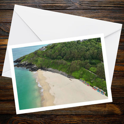 Porthminster Beach, St Ives A6 Greetings Card — Drone Photography | Devon and Cornwall Drone Collection