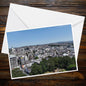 Plymouth Cityscape Sunset Card, A6 Landscape Greeting Card, Ocean City View, Devon Maritime Skyline, Tourist Gift, Urban Art, Blank Inside