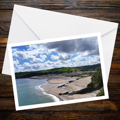 Cornwall Coastline A6 Greetings Card - Drone Photography | Devon and Cornwall Drone Collection