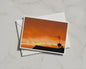 Sunset Rooftop Silhouette Card, Orange Sky TV Aerial, Dawn Dusk Landscape Greeting Card