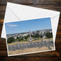 The Sound View from Plymouth Hoe | A6 Landscape Greeting Card | Plymouth Sound Harbour Scene with Drake's Island and Ferris Wheel