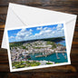 Mevagissey A6 Greetings Card – Drone Photography | Devon Cornwall