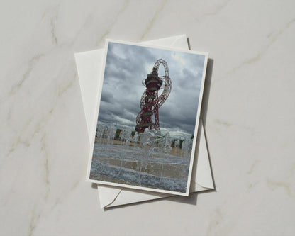 ArcelorMittal Orbit Card, Olympic Park London, Stratford Landmark, Greeting Card