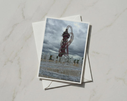 ArcelorMittal Orbit Card, Olympic Park London, Stratford Landmark, Greeting Card