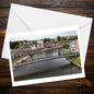 Bridge over the River Exe at Exeter Quay A6 Greetings Card - Aerial Photography - Devon and Cornwall Drone Collection