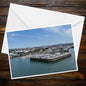 National Marine Aquarium & Harbour A6 Landscape Greeting Card, UK Coastal Scene, Sutton Harbour, Marine Life, Conservation, Maritime Gift