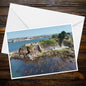 The Wild Side of Drake's Island A6 Landscape Greeting Card, Coastal Cliff Photography, Devon Shoreline, Volcano Geology, Nature Wall Art