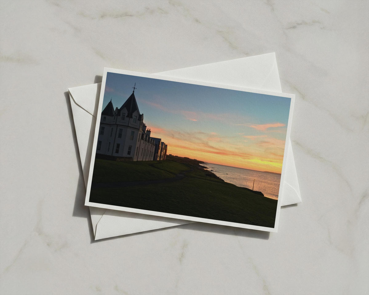 Scottish Coastal Sunset Card, John O'Groats Dawn Dusk Landscape, Scotland Greeting Card