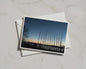 Dawn Dusk Landscape Card, Tree Silhouette Sunset, A6 Greetings Card with Envelope