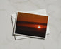 Red Sunset Landscape Card, Fiery Sky Greeting Card, Dawn Dusk Nature Card, A6
