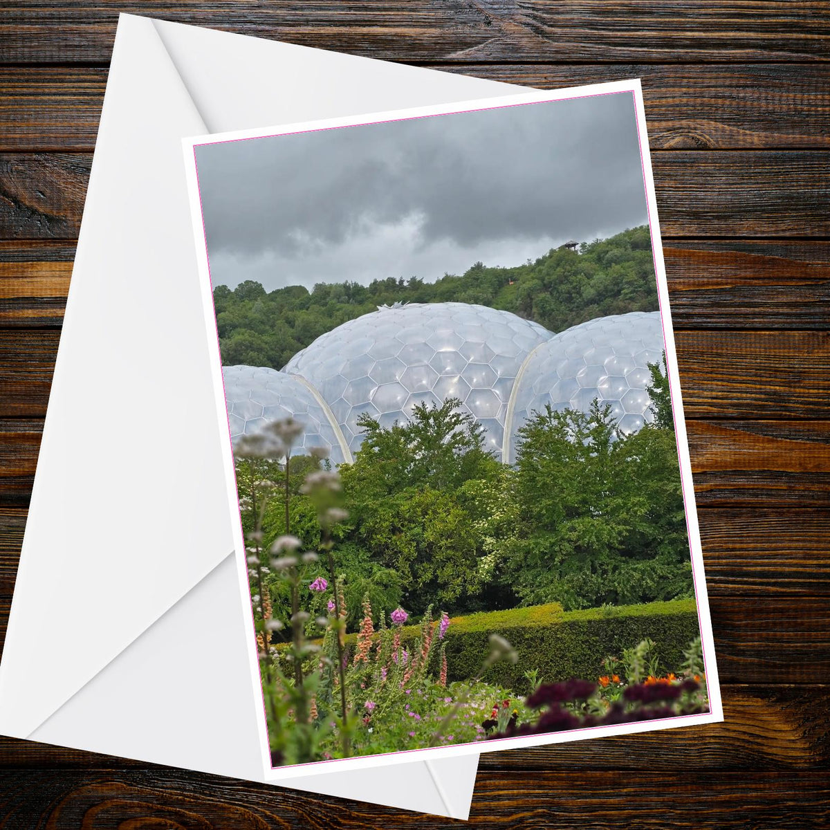 Eden Project A6 Greetings Card – Dramatic Biomes Photo | Inspired by Eden Collection