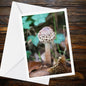 Shaggy Scalycap Fungi Greeting Card | Woodland Mushroom Nature Card | Botanical Wildlife Illustration | Handmade All Occasion Card