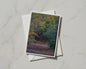 Autumn Forest Path Card, Woodland Trees Greeting Card, Fall Leaves Nature Card