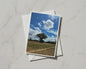 Lone Tree Summer Sky Card, English Countryside Nature, Blue Sky Clouds Greeting Card