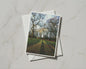Winter Trees Greetings Card, Bare Woodland Shadow Nature Photography A6 Card