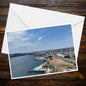 Quiet Moment on Plymouth Hoe A6 Landscape Greeting Card, Coastal Scene, Serene Seaside View, Devon Landscape, Blank Note Card for coastal