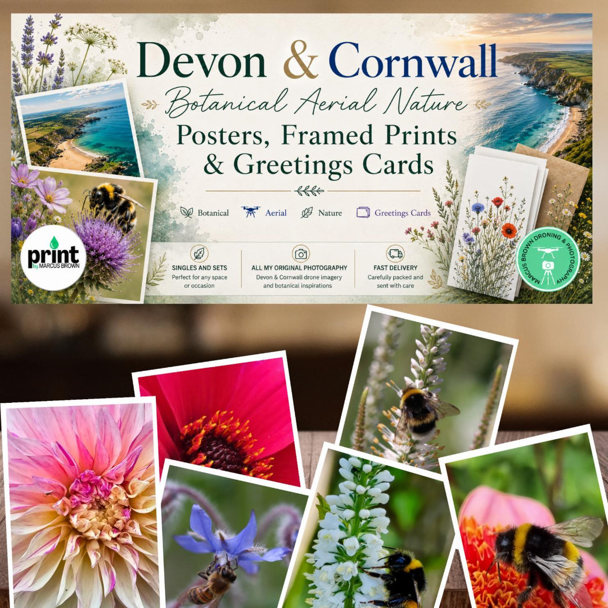 Quiet Moment on Plymouth Hoe A6 Landscape Greeting Card, Coastal Scene, Serene Seaside View, Devon Landscape, Blank Note Card for coastal