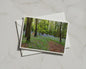 Bluebell Wood Poster, Spring Forest Landscape Framed Print, Purple Wildflower Trees Wall Art, British Woodland Nature Photography Print