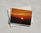 Sunset Landscape A6 Card, Dawn Dusk Sky, Orange Red Clouds, Greeting Card Gift