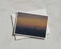 Dusk Skyline Card, Church Spire Silhouette, Sunset Orange Sky, A6 Greeting Card