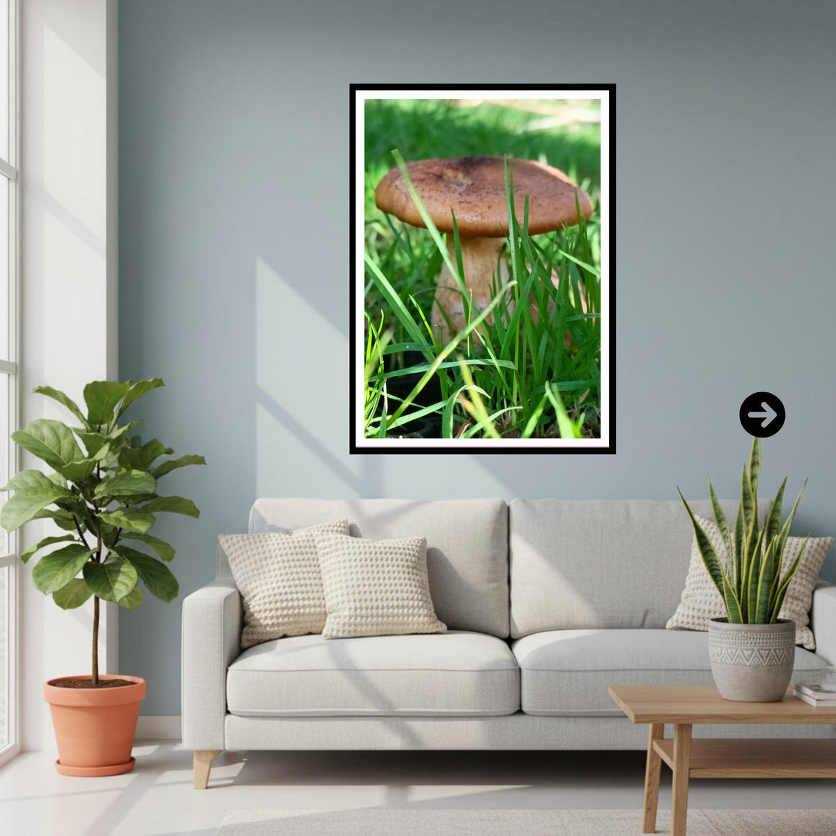 King Bolete Fungi Print Art, Mushroom Nature Photography, Woodland Decor, Botanical and Fungi Collection, FSC Certified Archival Poster