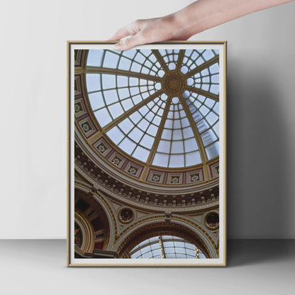 National Gallery London Dome Ceiling Poster, Victorian Architecture Print, Grand Rotunda Wall Art, London Landmark Photography