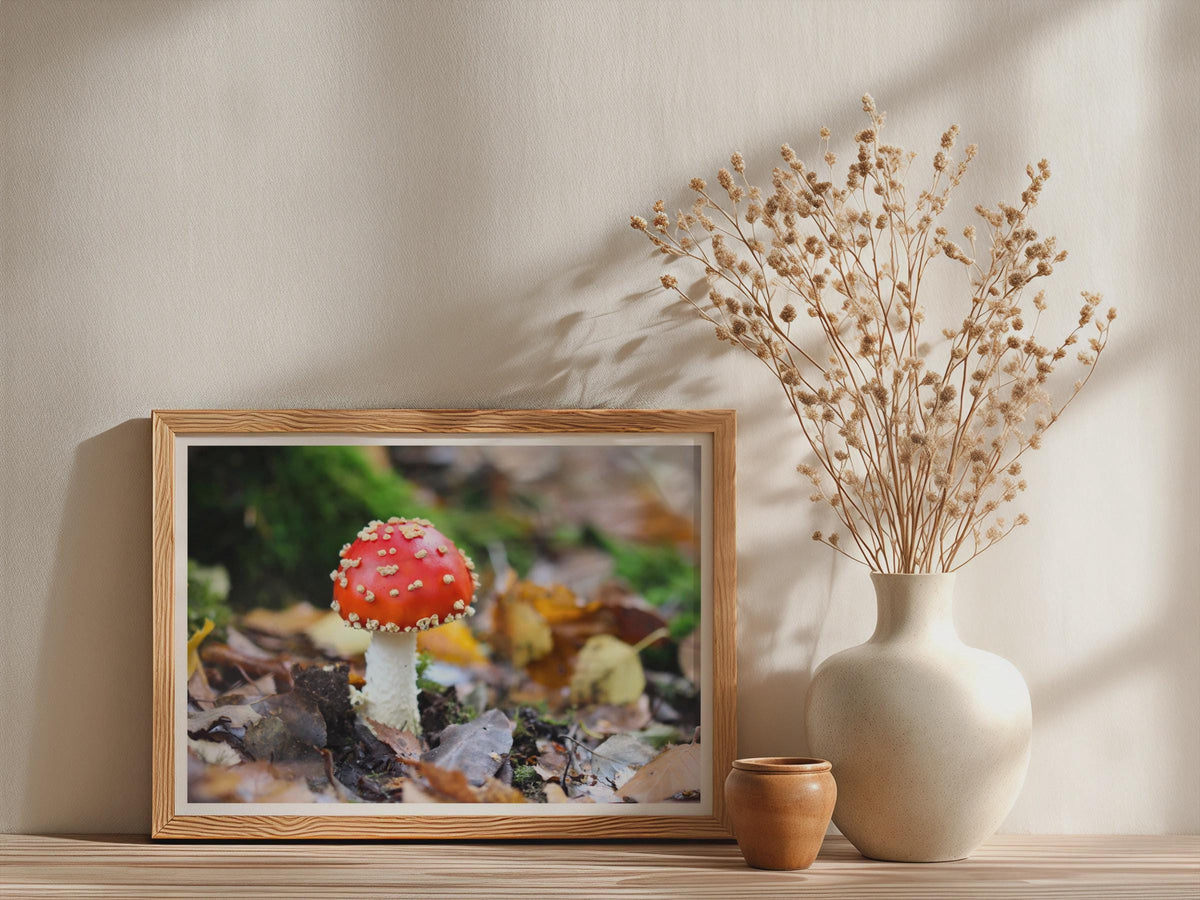 Fly Agaric Mushroom Poster mockup - Neutral_Mockup_Studio_509