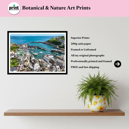 Mevagissey Harbour Cornwall Print | Coastal Village Wall Art Photography