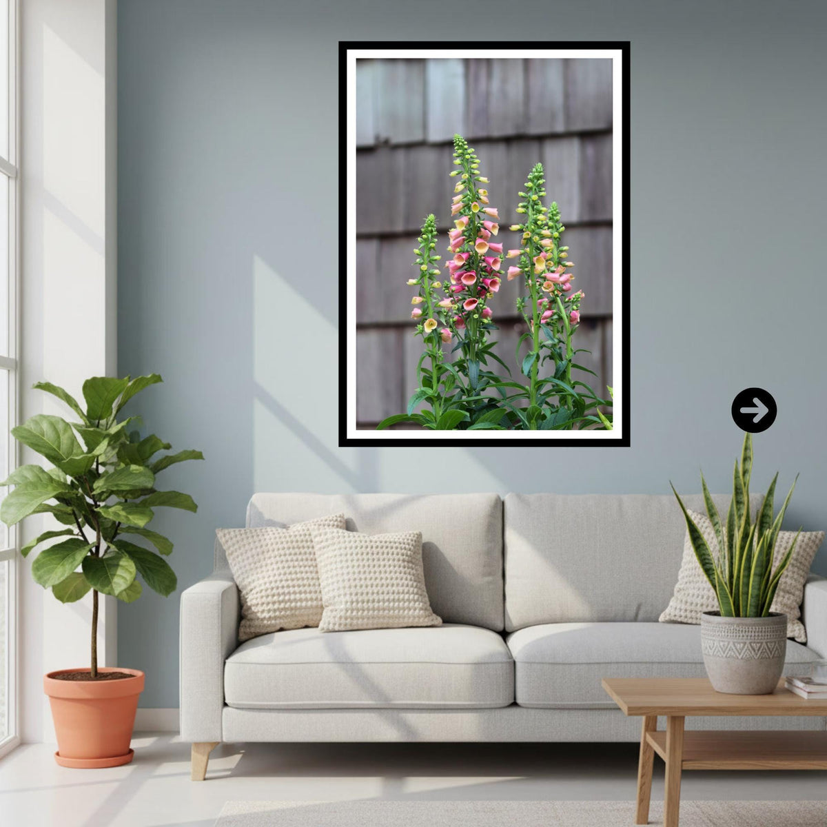 Foxglove Flower Print | Cottage Garden Botanical Wall Art